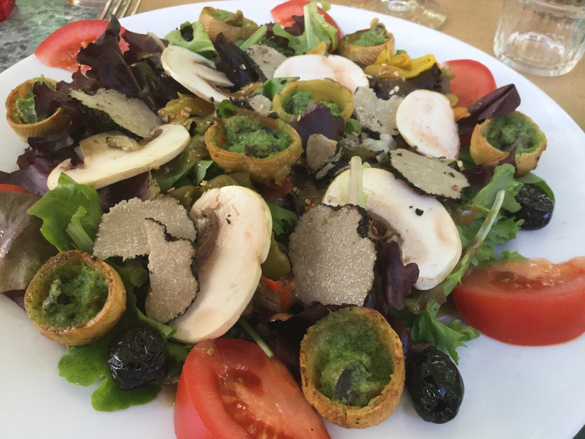 Salade de coquilles d'escargots